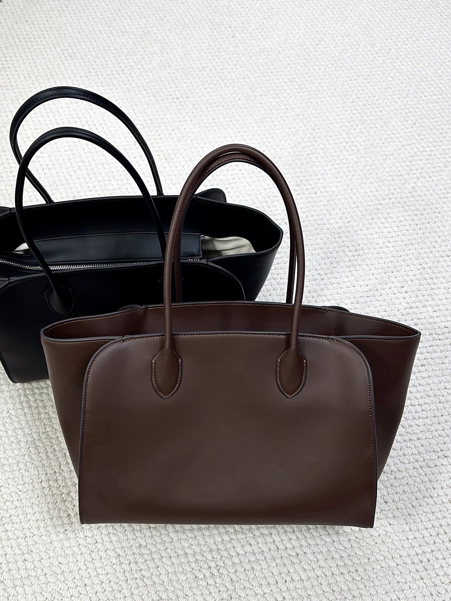 Women's Genuine Leather Niche Shopping Minimalist Large Bags