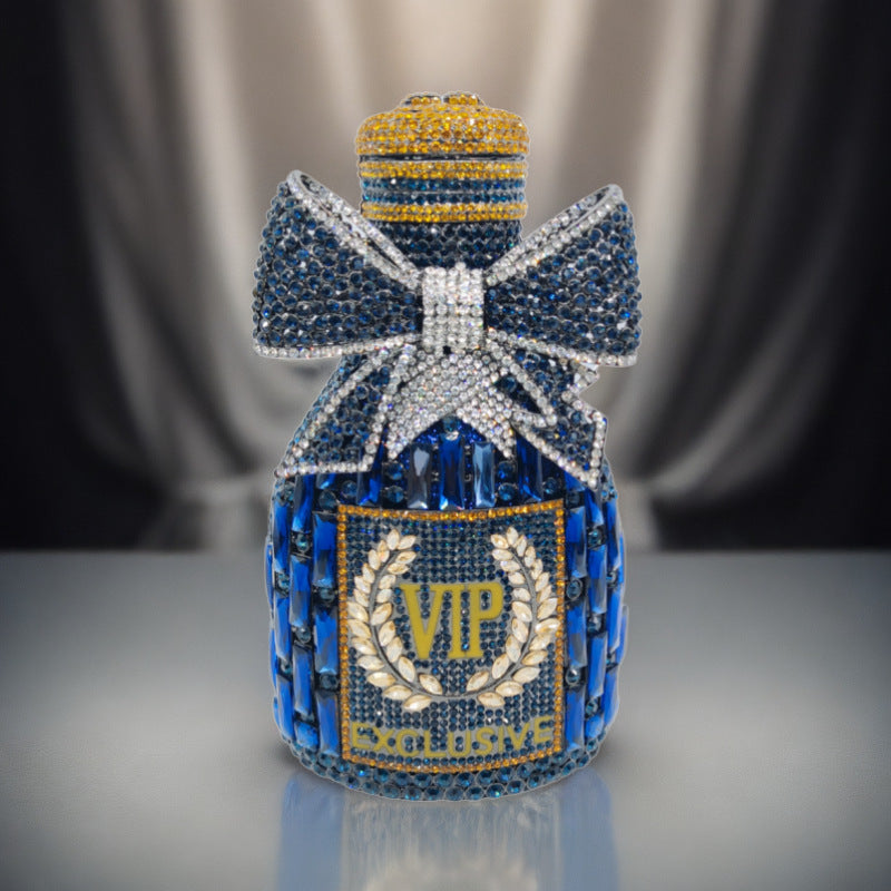 Women's Champagne Bottle Diamond Luxury Crystal Hand Bags