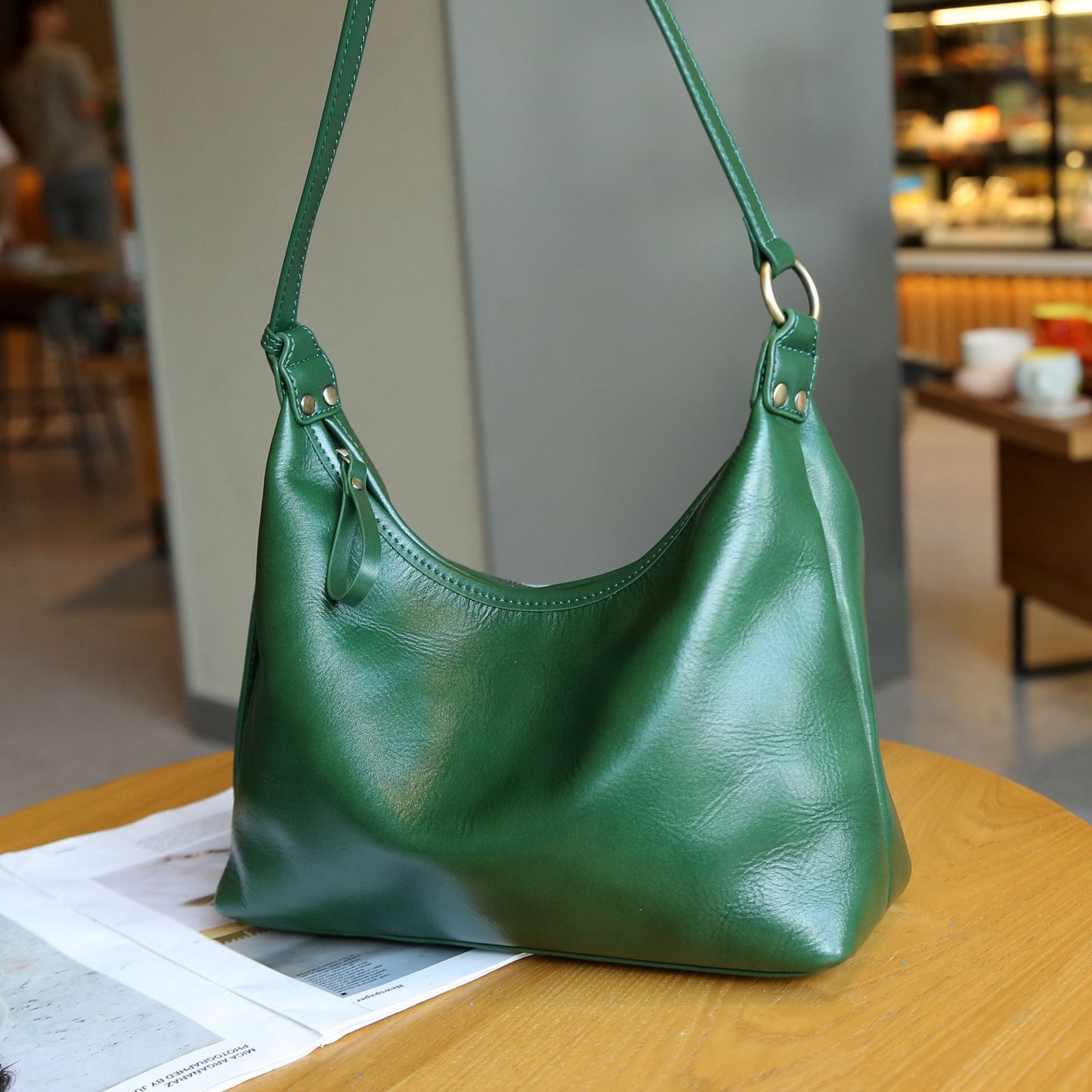 Women's Vegetable Tanned Leather Cowhide Minority Simple Crossbody Bags