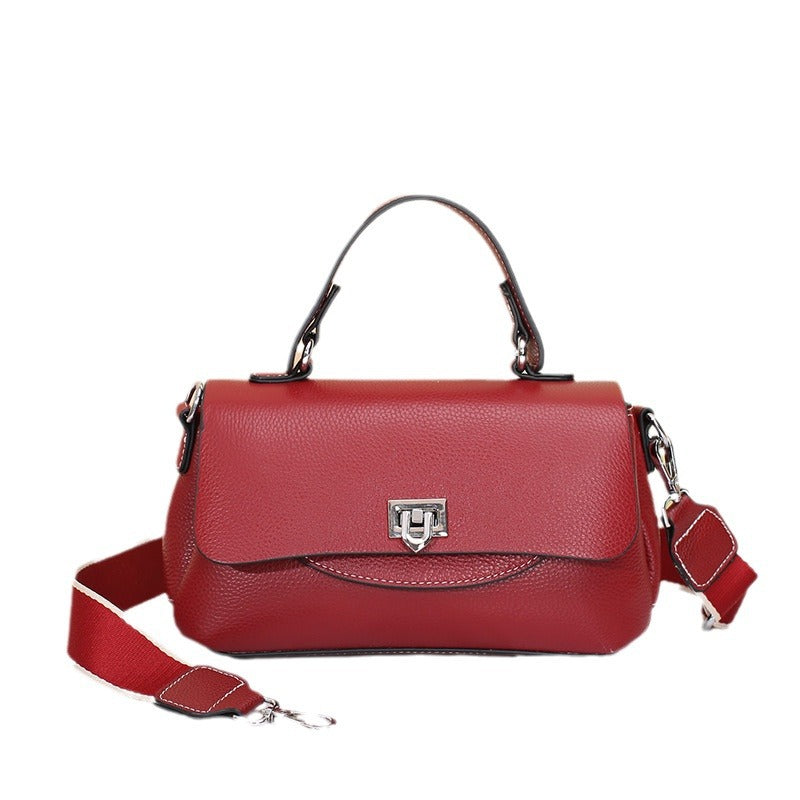 Women's Summer Leather Saddle First Layer Cowhide Shoulder Bags