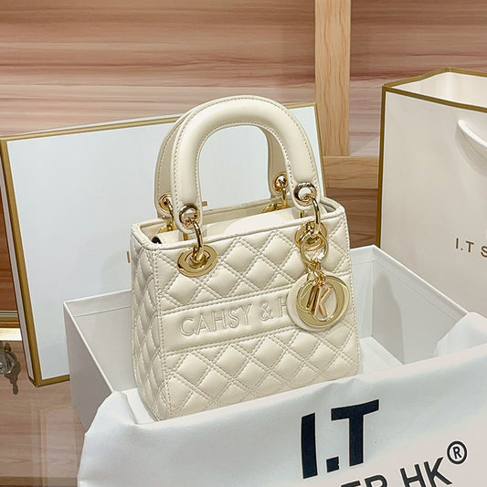 Women's Counter High-grade Genuine Leather Diana Fashion Bags