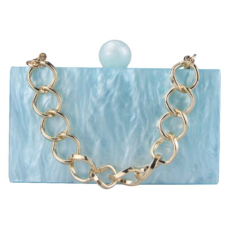 Women's Marble Acrylic Fashion Clutch Dinner Wedding Bags