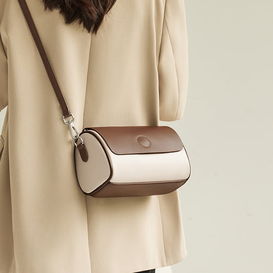 Women's Summer Leather For Fashion Round High-grade Crossbody Bags