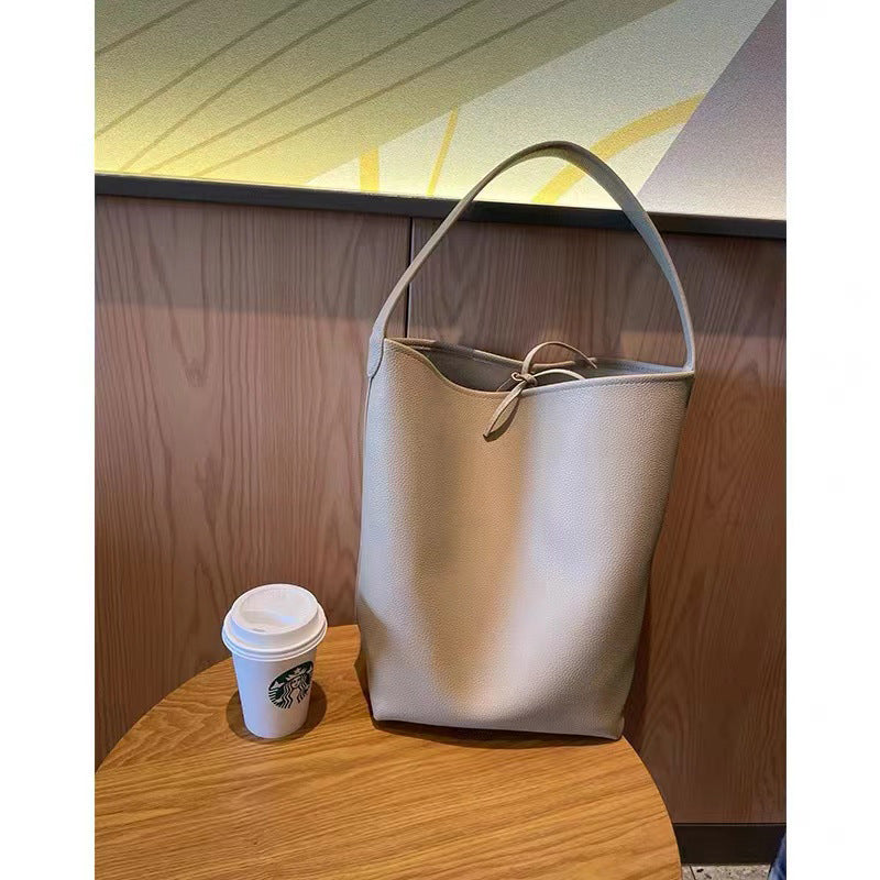 Women's Mei Na Litchi Pattern Large Capacity Summer Shoulder Bags