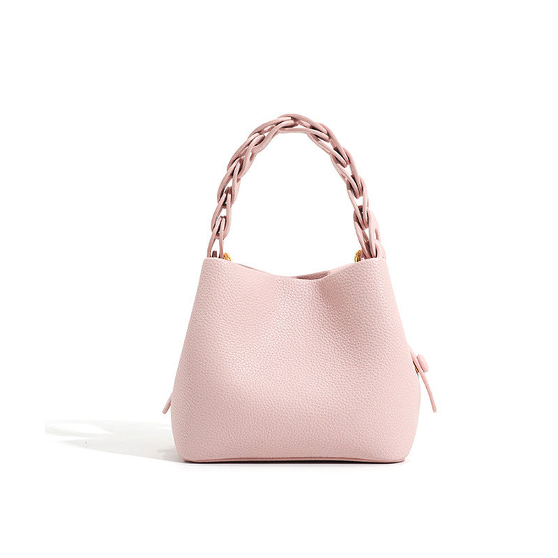 Women's Soft Leather Vegetable Basket Advanced Mini Bags