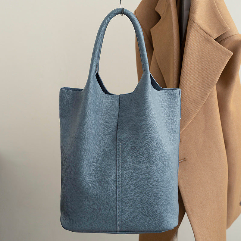 Women's Genuine Leather High-grade Minority Simple Soft Handbags