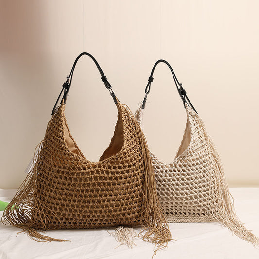 Straw Hollow Woven Seaside Vacation Beach Versatile Shoulder Bags