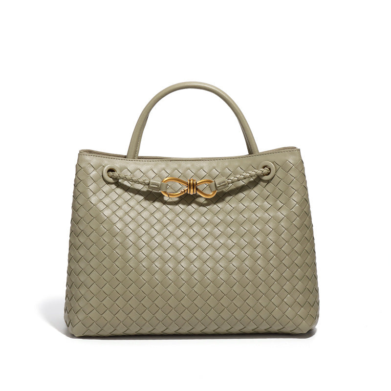 Charming Women's Portable Simple Graceful Hand-woven Tote Bags