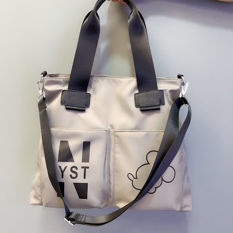 Women's Fashion Big Oxford Cloth Printed Simple Shoulder Bags