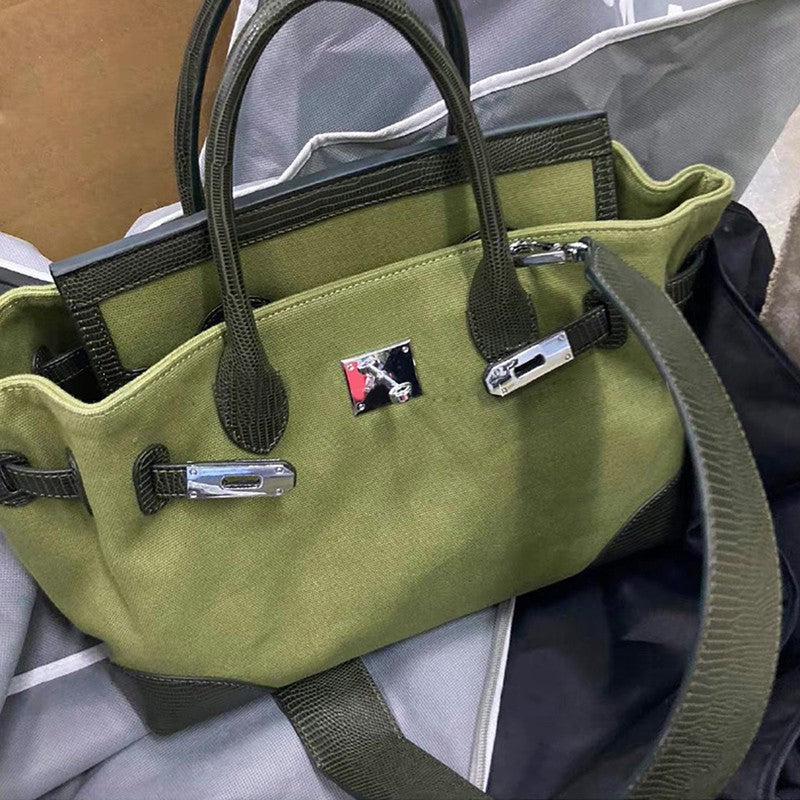 Women's Kelly Platinum Niche Army Green Portable Shoulder Bags