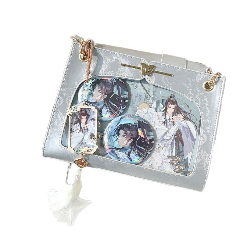 Daily Transparent Two-dimensional Badge Bar Style Backpacks