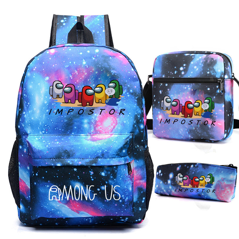 Game Among Space Killing Pencil Three-piece Backpacks