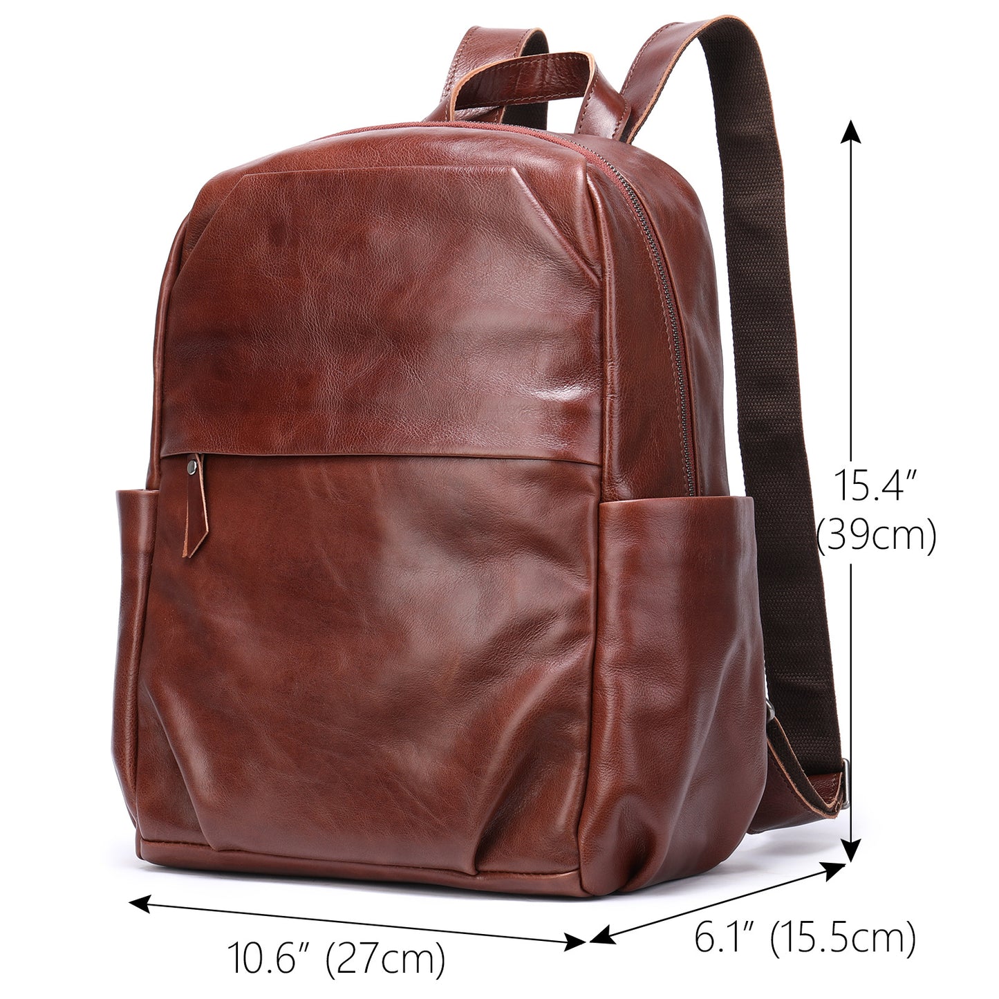 Fashion First Layer Leather Simple Genuine Backpacks