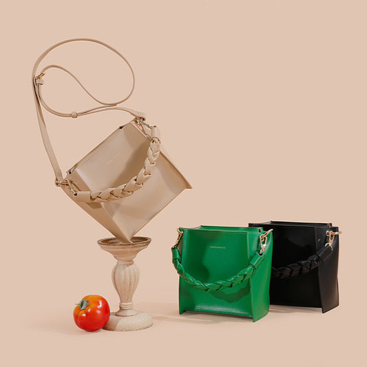 Women's Advanced Feeling Tong Genuine Leather Texture Crossbody Bags