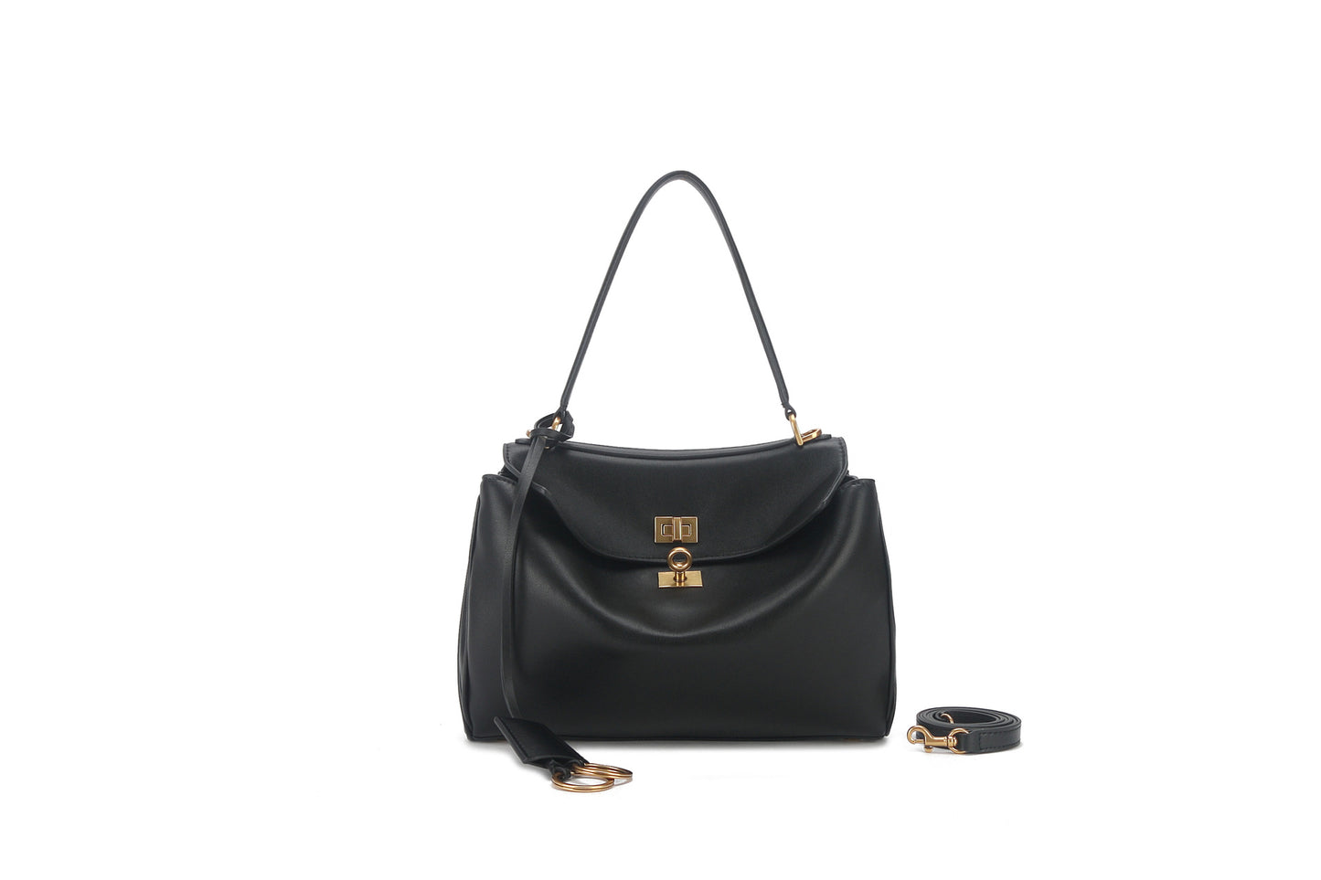 Women's Smooth Calfskin Portable Underarm Leisure Commute Shoulder Bags