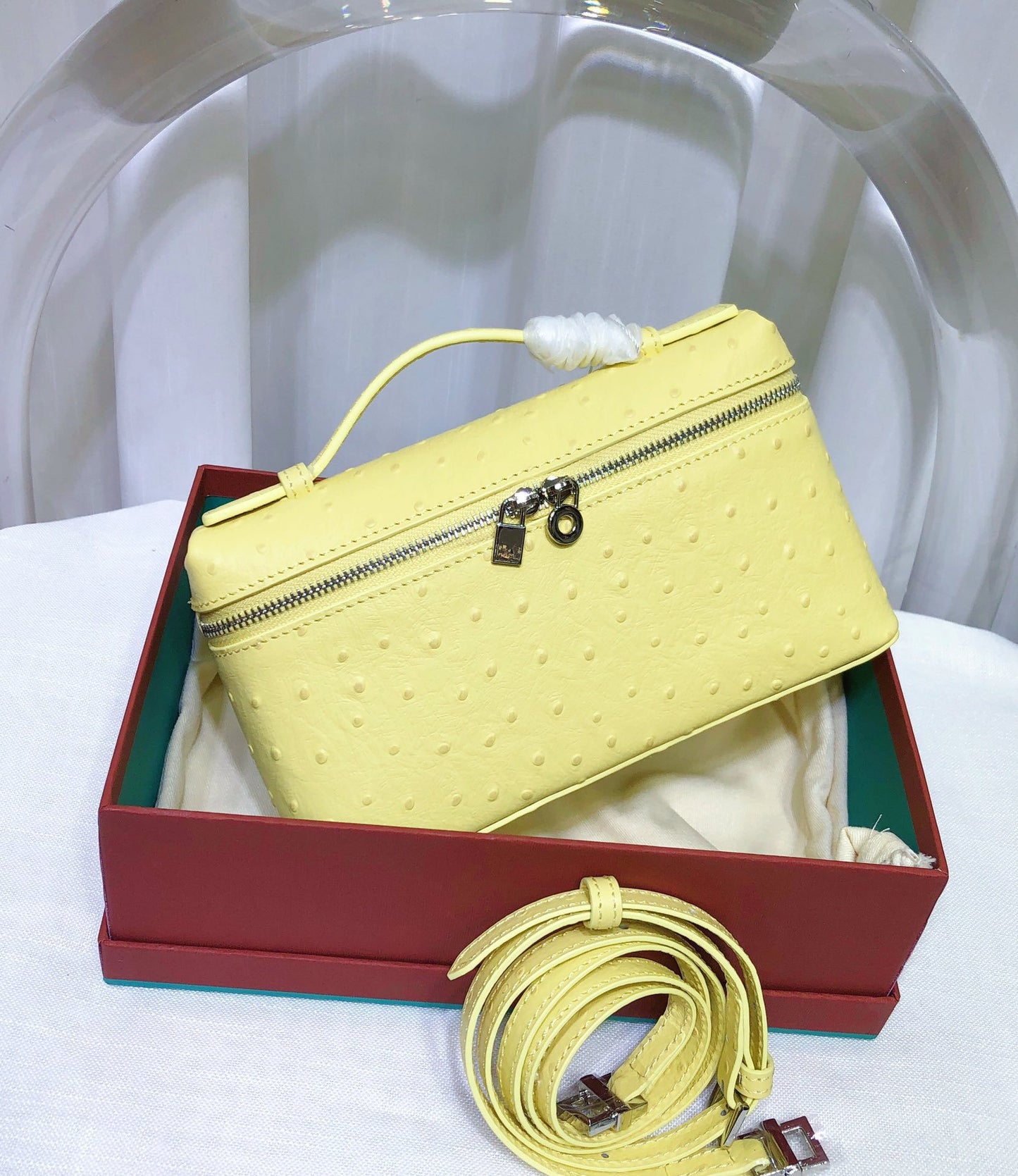 Women's Cowhide Lunch Box Camel Pattern Crossbody Bags