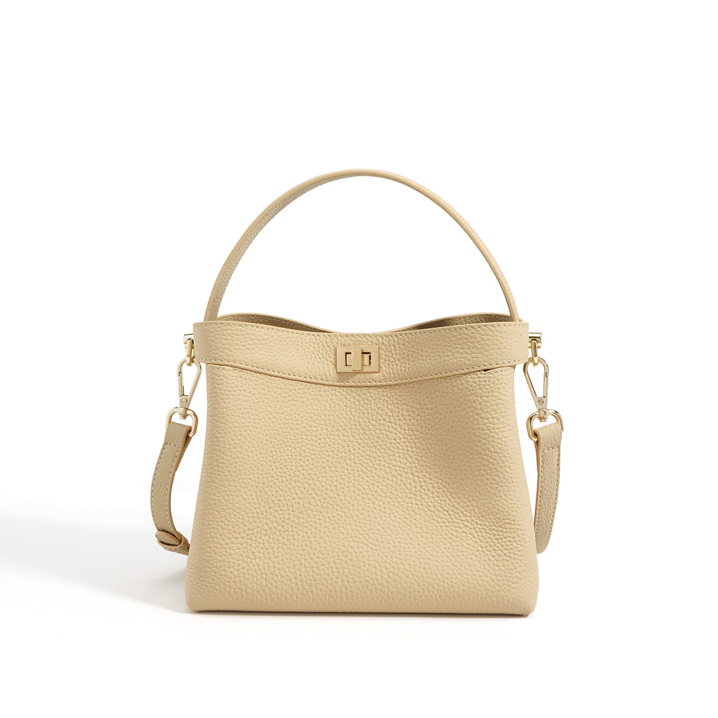 Women's Fashion Simple Temperament Commute Texture Female Bucket Bags