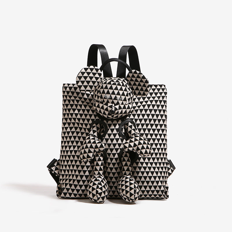 Women's Cute Fabric With Cowhide Western Style Backpacks