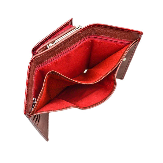 Women's Short Russian Genuine Leather Banknote Mobile Ladies Wallets