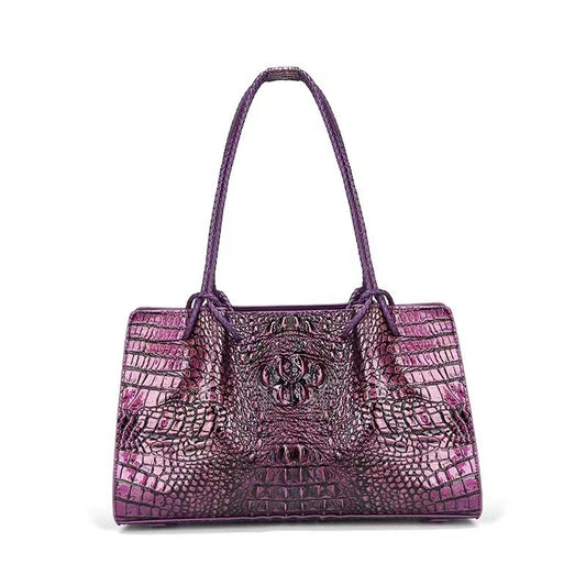 Women's Crocodile Leather High-grade Large Capacity Trendy Shoulder Bags