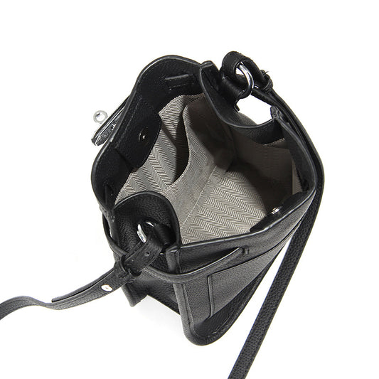 Women's High-grade Large Capacity Minority Simple Genuine Crossbody Bags