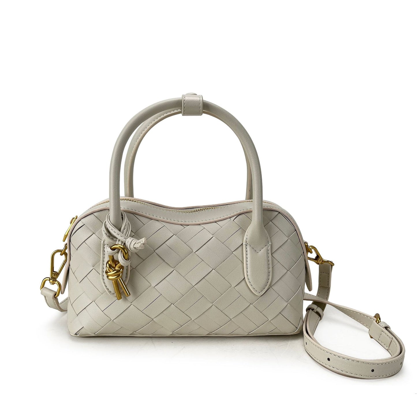 Women's Bowling Leather Hand-woven Underarm Commuting Crossbody Bags