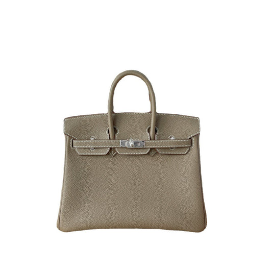 Women's Layer Cowhide Lychee Pattern Genuine Leather Shoulder Bags