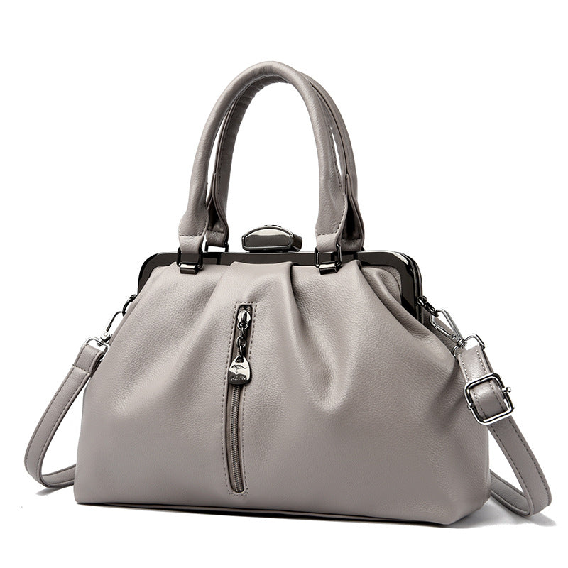 Women's Fashion Pleated Simple Large Capacity Shoulder Bags