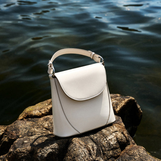 Women's Design Genuine Leather Simple Round High-grade Crossbody Bags
