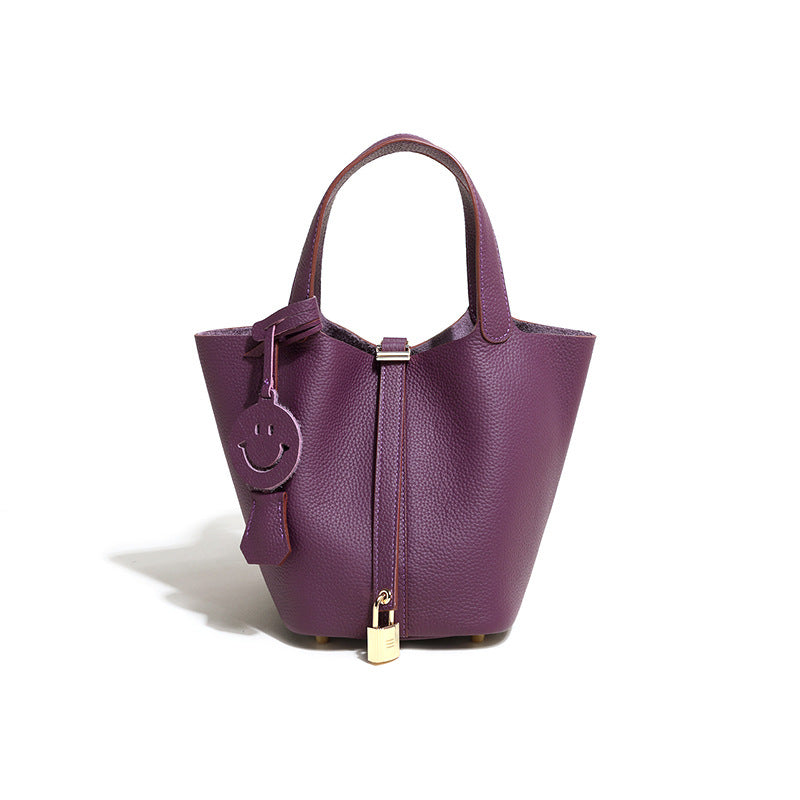 Women's Vegetable Basket Genuine Leather Niche Advanced Mother Handbags