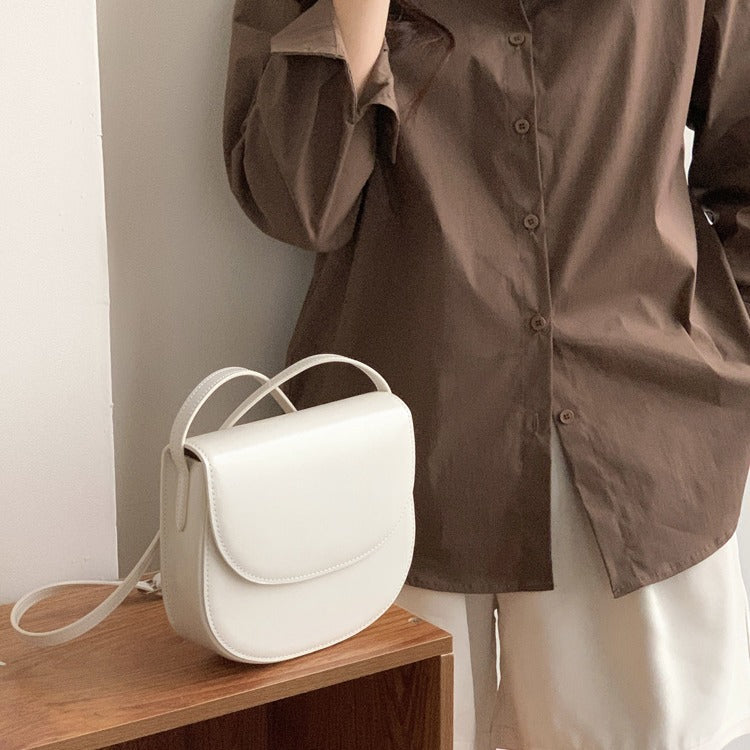 Women's Niche Genuine Leather High-grade Simple Saddle Bags
