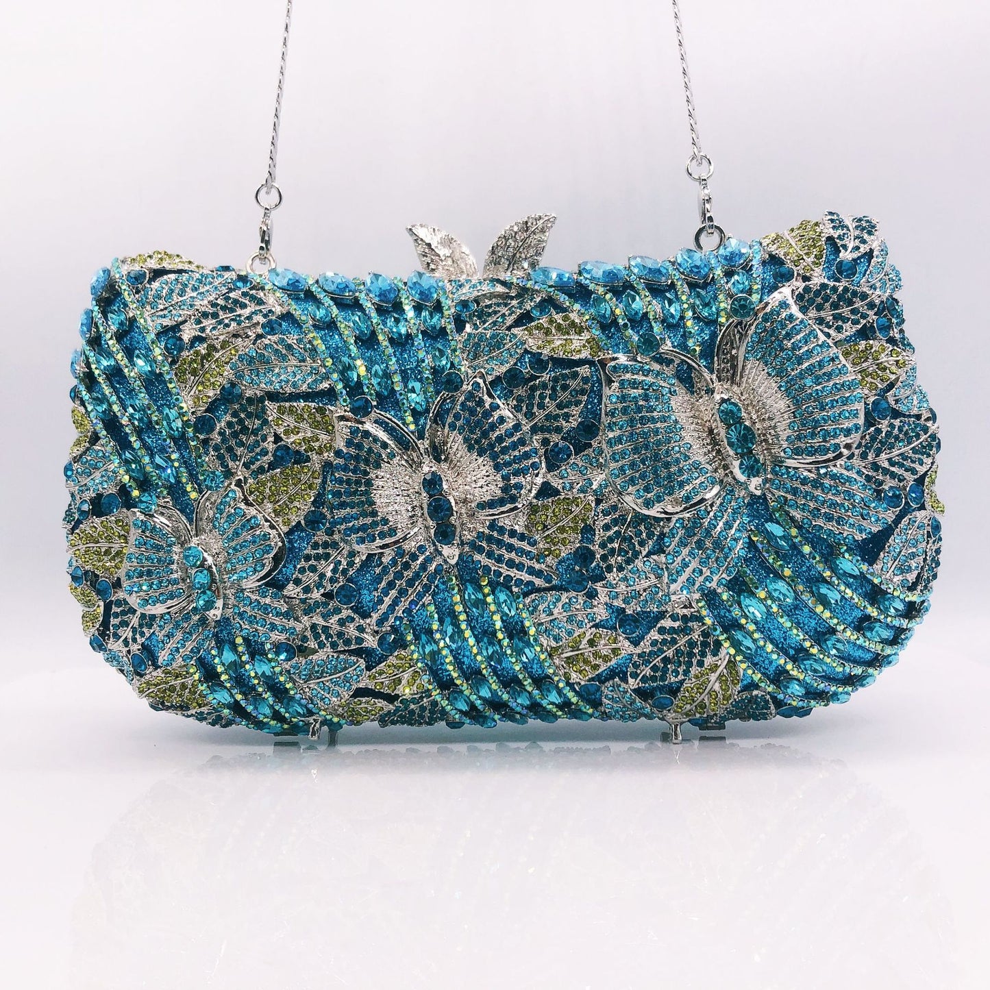 Women's Metal Butterfly Love Flower Diamond Banquet Evening Bags