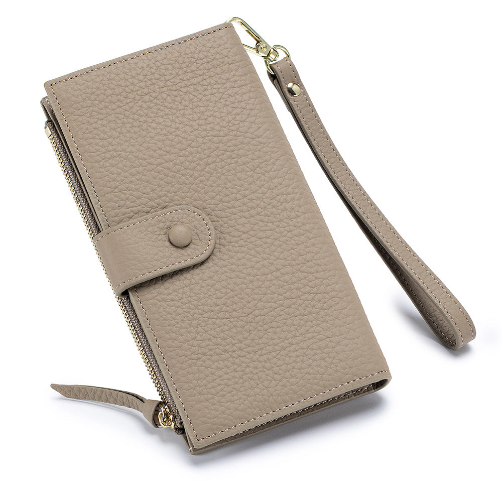 Women's Real Leather Long Fashion Large Capacity Ladies Wallets