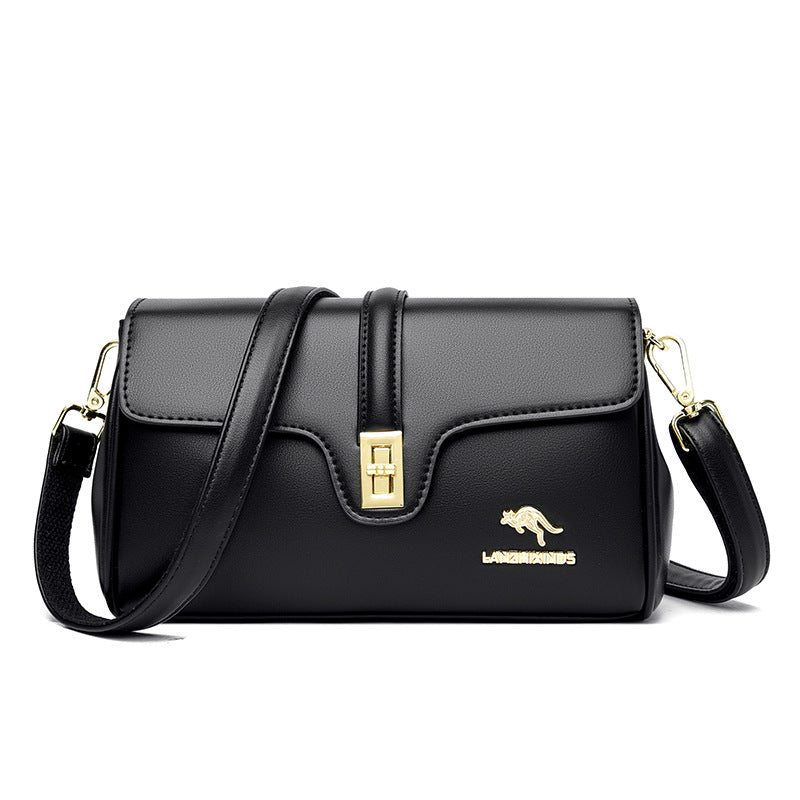 Women's Simple Trendy Korean Style Flip Solid Crossbody Bags