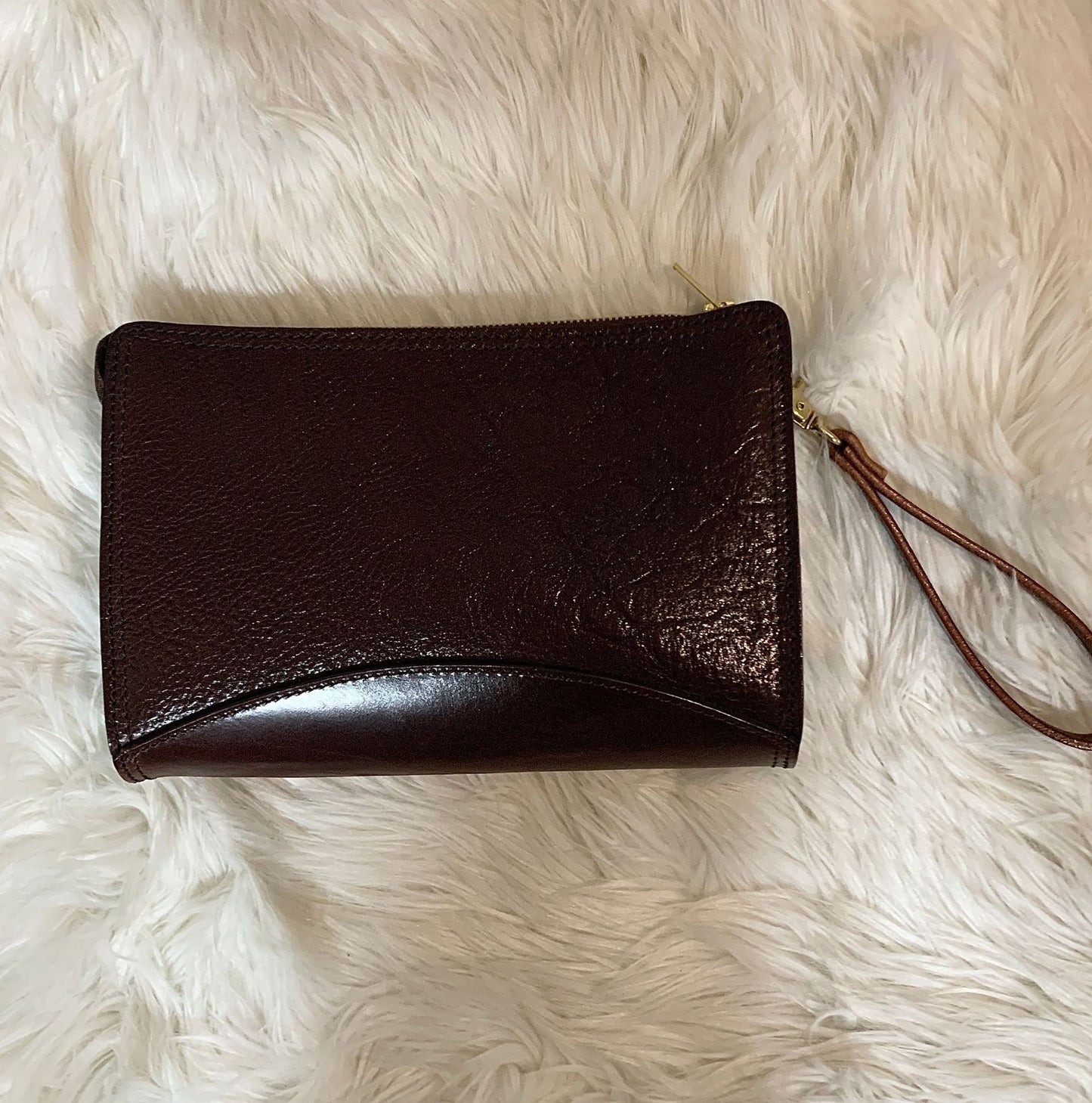 Men's Approval Cowhide Clutch Wrist Strap Headset Bags