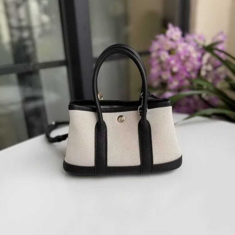 First Layer Cowhide Contrast Color Fashion Handbags