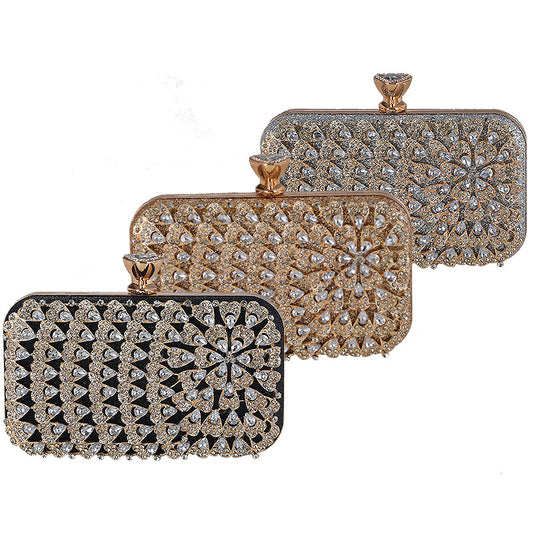 Women's Diamond Banquet Party Clutch All Match Evening Bags