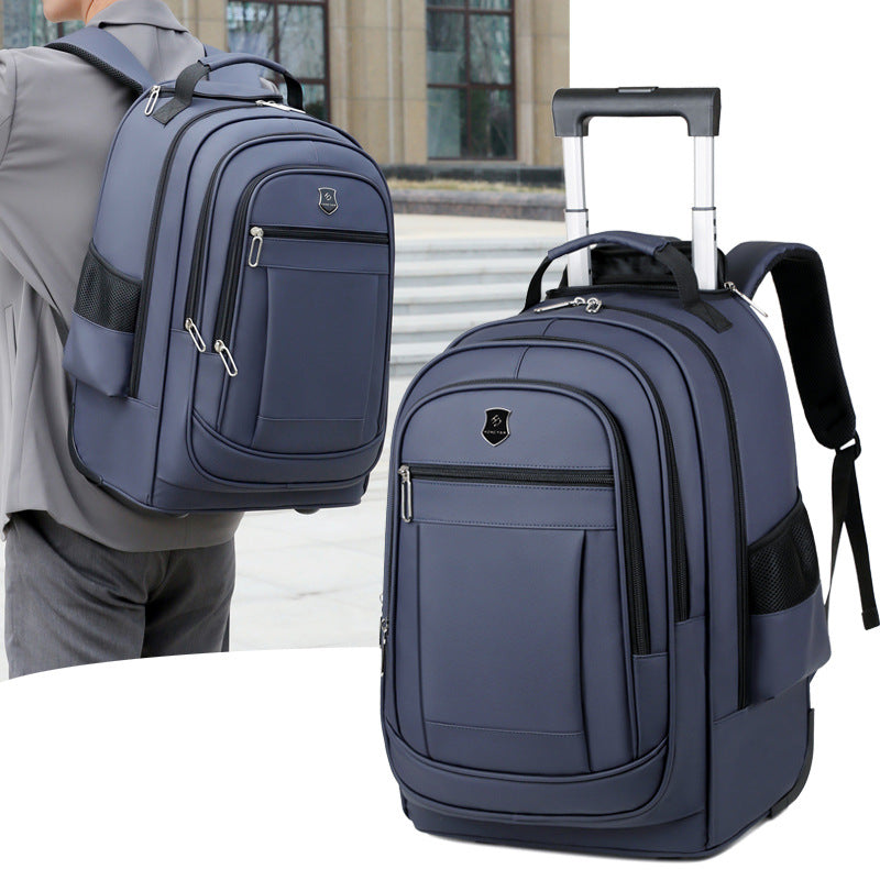 Men's Solid Color Large Capacity Leisure Backpacks