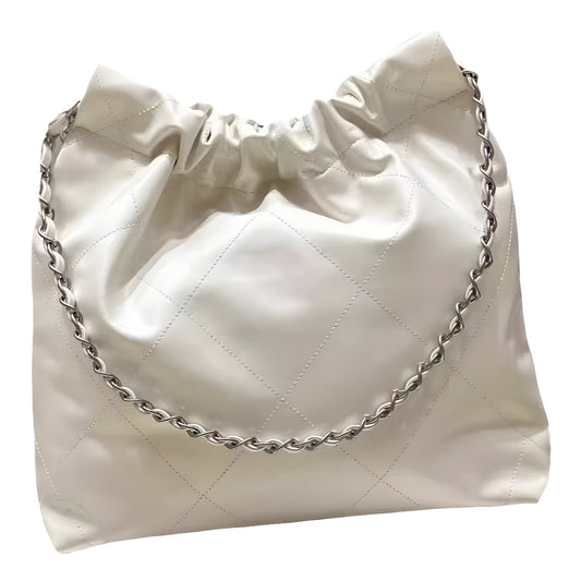 Women's Garbage Cowhide Classic Style Rhombus Chain Shoulder Bags