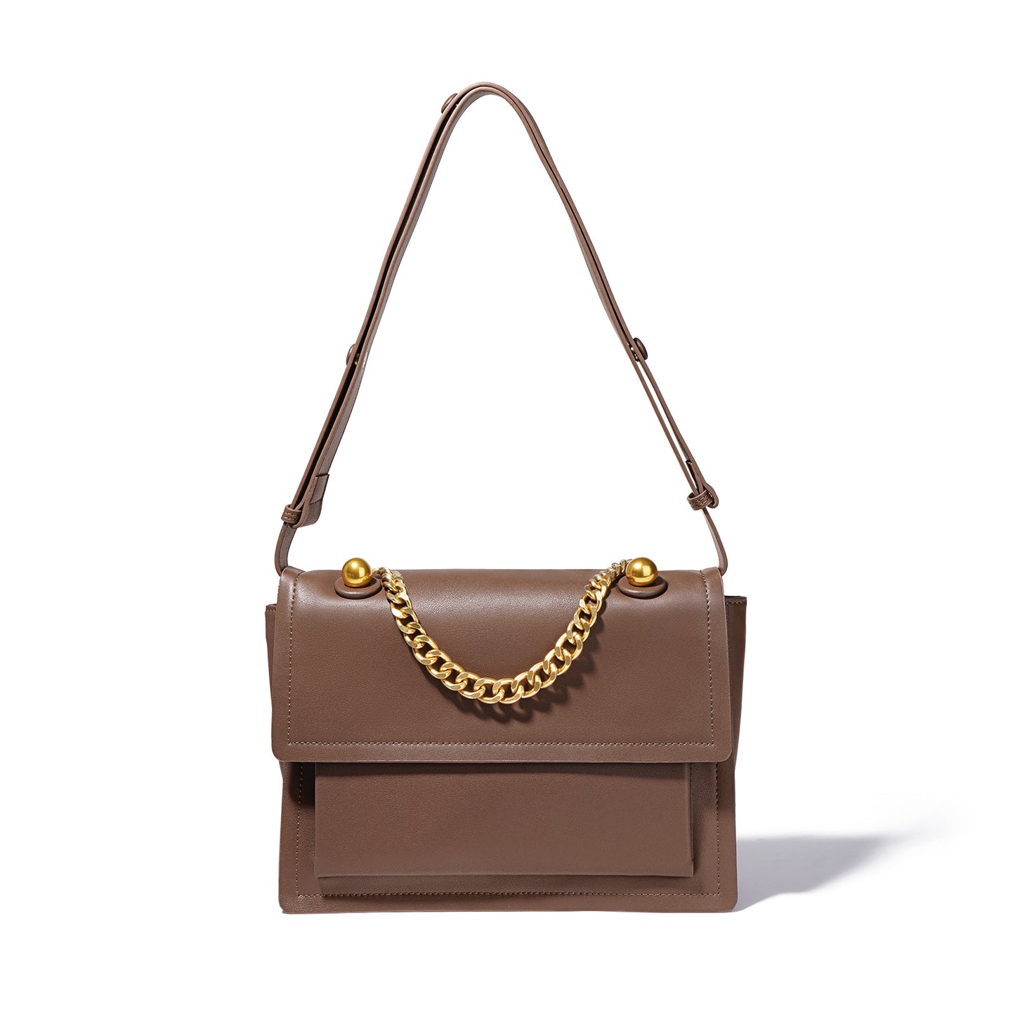 Women's Cowhide For Commuter Niche Texture Large Shoulder Bags