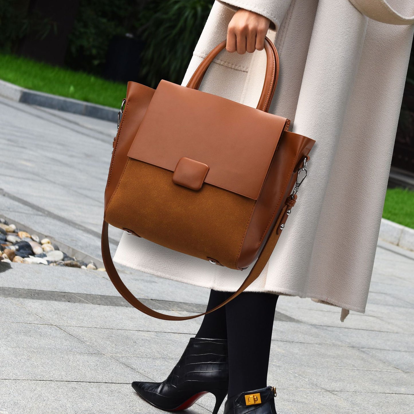 Women's Color Block Matte Fashion Simple Elegant Handbags
