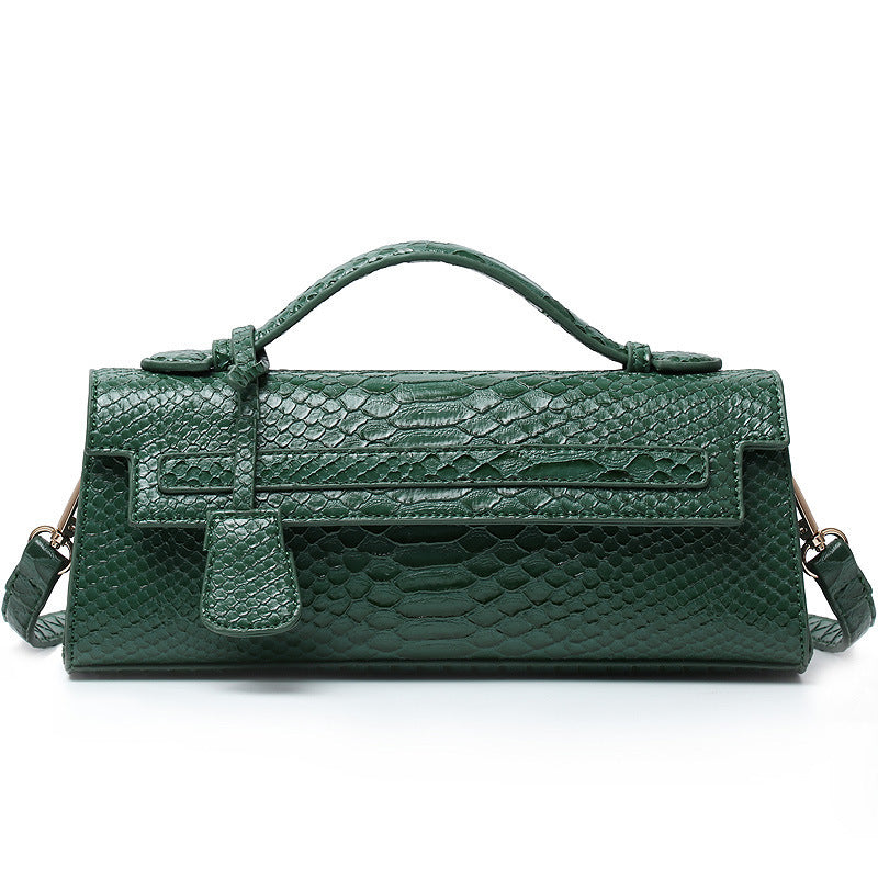 Women's Grain Texture Portable Light Luxury Snake Crossbody Bags