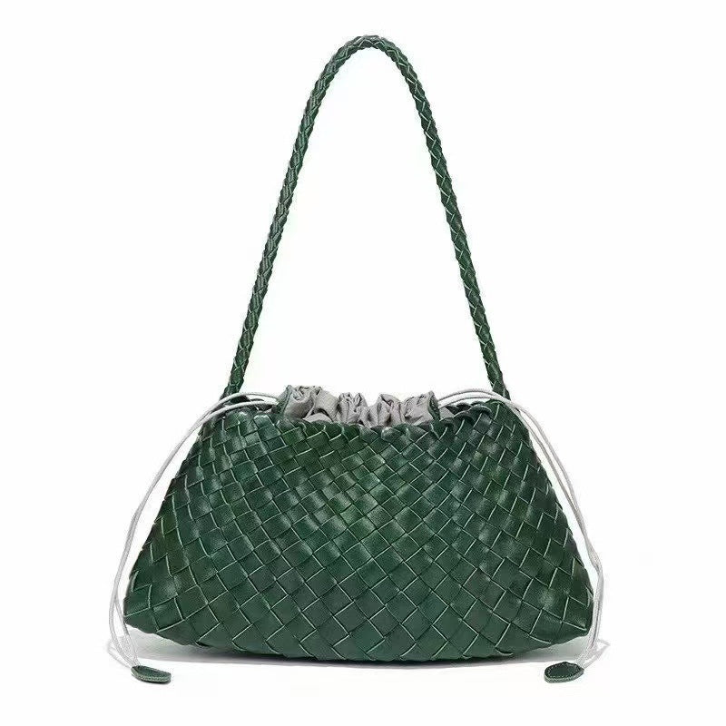Women's Genuine Leather Hand-woven Underarm High-grade Versatile Shoulder Bags
