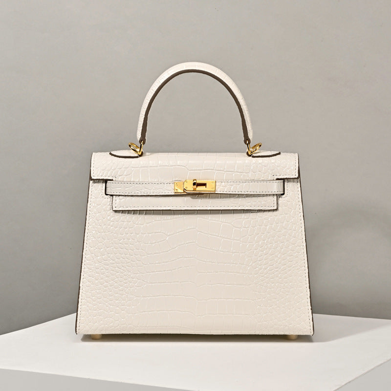 Crocodile Pattern Kai Stylish Genuine Leather Shoulder Bags