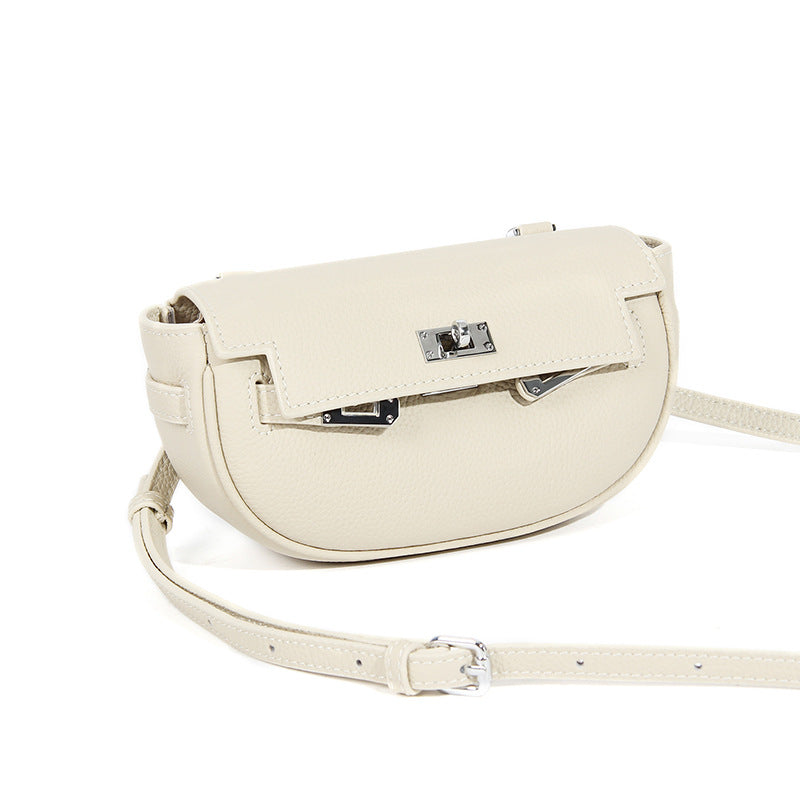 Women's First Layer Cowhide High Sense Niche Large Capacity Crossbody Bags