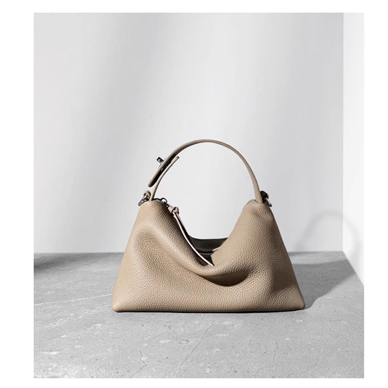 Women's Layer Cowhide Lunch Box Fashion Soft Bags