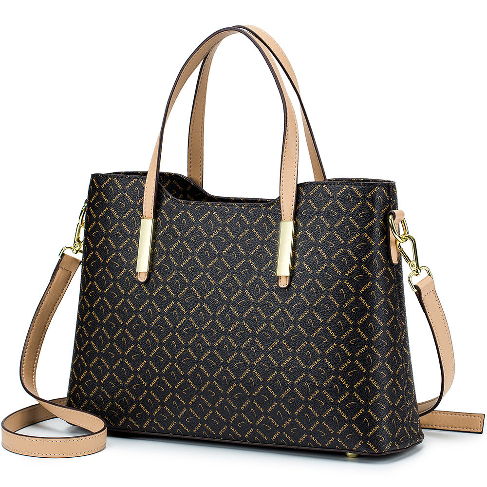 Women's Fashionable Retro Large Capacity Commuter Printed Bags