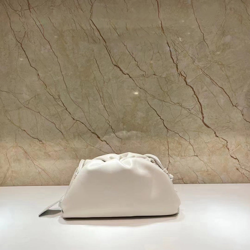 Women's Cow Leather Cloud Pleated Clutch Soft Crossbody Bags