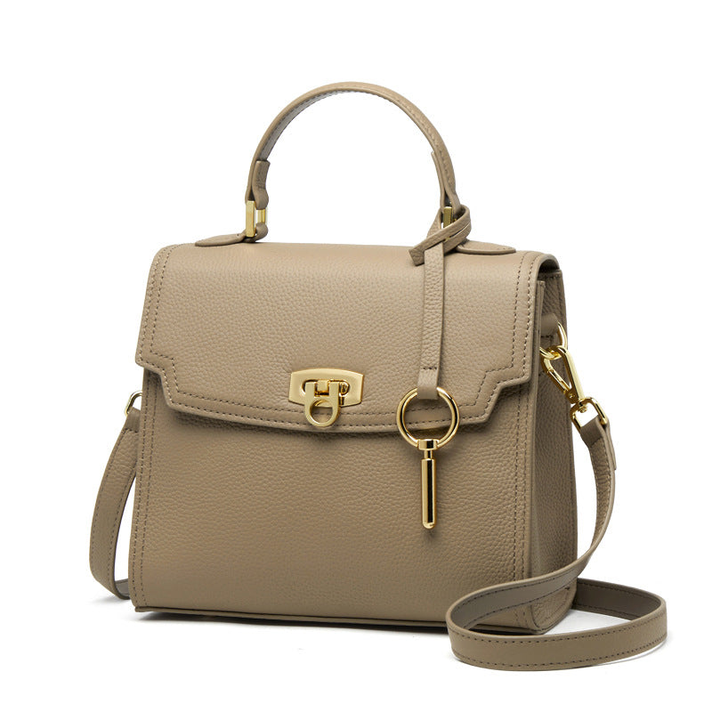 Women's First Layer Cowhide Advanced Texture Design Shoulder Bags