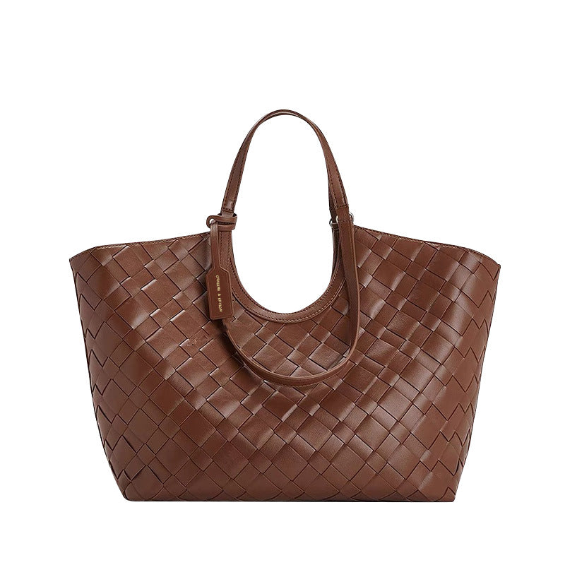 Women's Diamond Woven Large Capacity Fashion Shoulder Bags